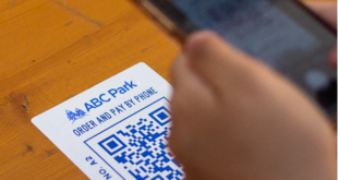 How do amusement parks maintain a touchless park experience with QR codes?