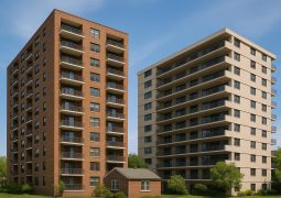 Modern condominium building exterior illustrating deconversion process and real estate investment benefits