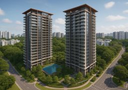 Modern Lentor Gardens Residences exterior showcasing contemporary architecture in Singapore housing market