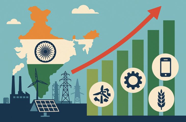 Growing sectors in India, investment opportunities, economic growth trends, 2026 industry forecast