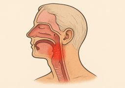 Close-up of inflamed throat showing redness and swelling, indicating persistent sore throat symptoms