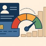 Credit card with adjustable limit gauge illustrating risk profile assessment for cardholders