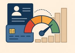 Credit card with adjustable limit gauge illustrating risk profile assessment for cardholders