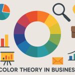 Business color wheel illustrating color theory concepts for effective branding and marketing