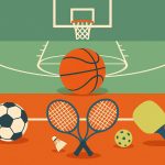 Half-court basketball setup with cones and equipment illustrating alternative training methods