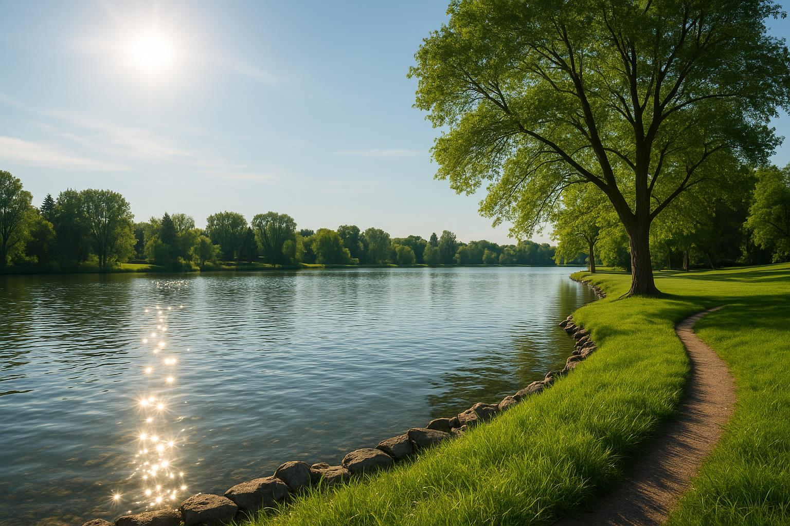 Scenic waterfront view highlighting benefits of living near lakes, rivers, or the ocean