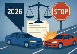 Las Vegas traffic on busy road highlighting potential impact of new Nevada accident claim laws