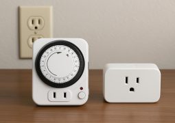 Mechanical light timer and smart plug device comparison for home lighting control technology