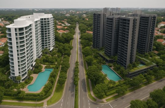 One Chuan Grove and Chuan Park condominium buildings, 85 percent units sold at $2,586 psf