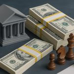 Private credit financing concept with business charts and documents on a modern office desk