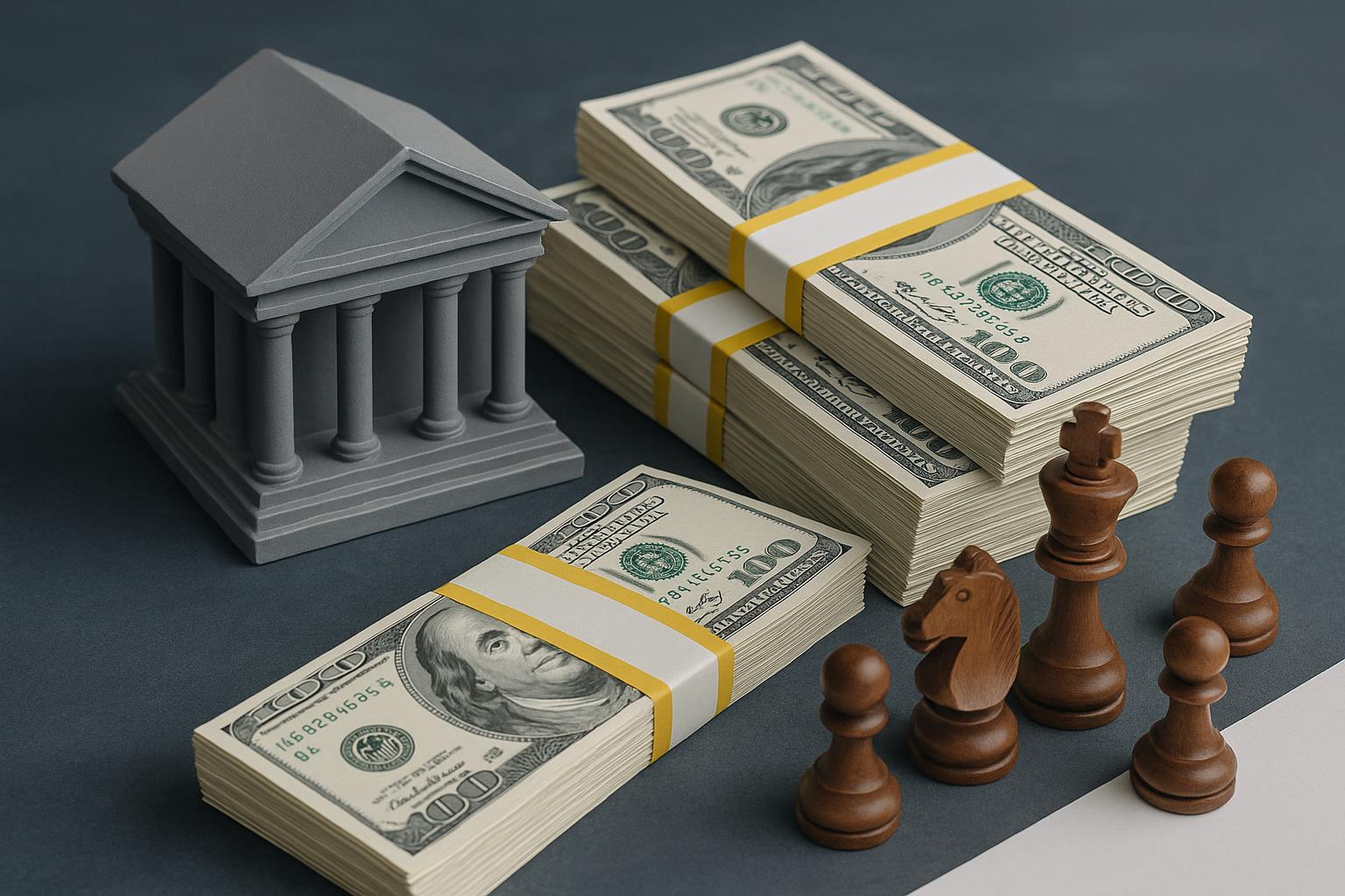 Private credit financing concept with business charts and documents on a modern office desk