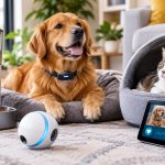 Smart pet gadgets enhancing health and comfort for dogs and cats at home